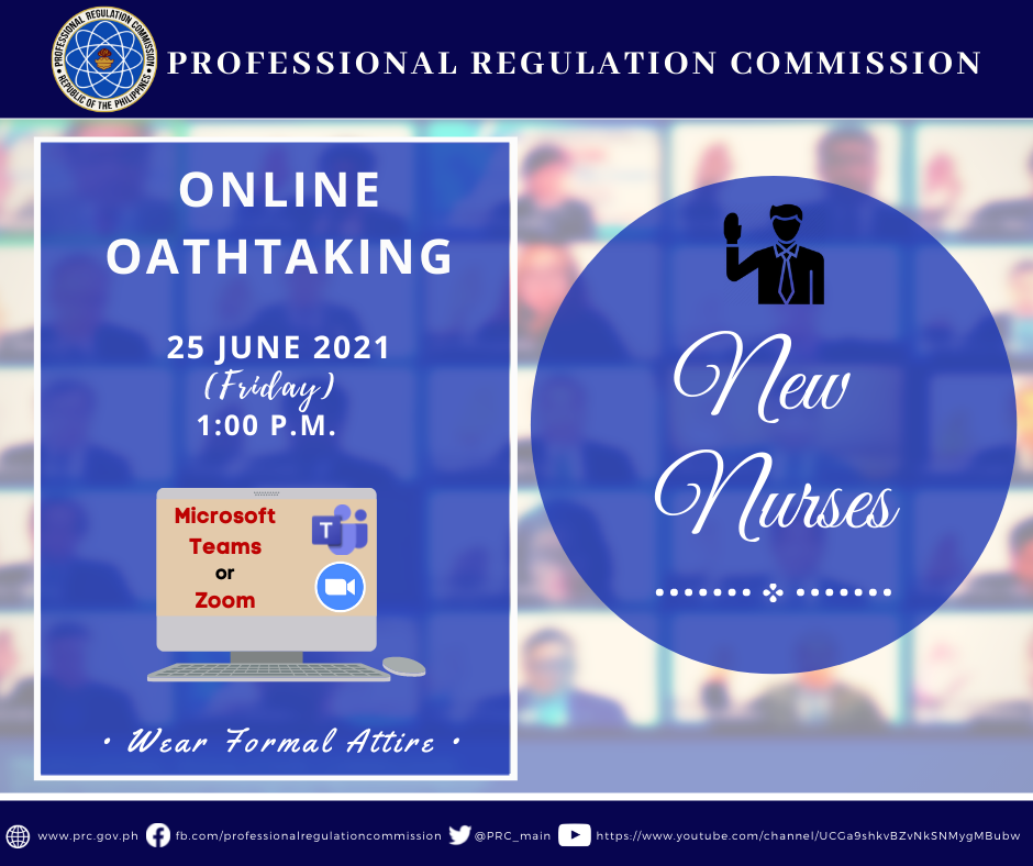 Online Oathtaking of New Nurses Professional Regulation Commission